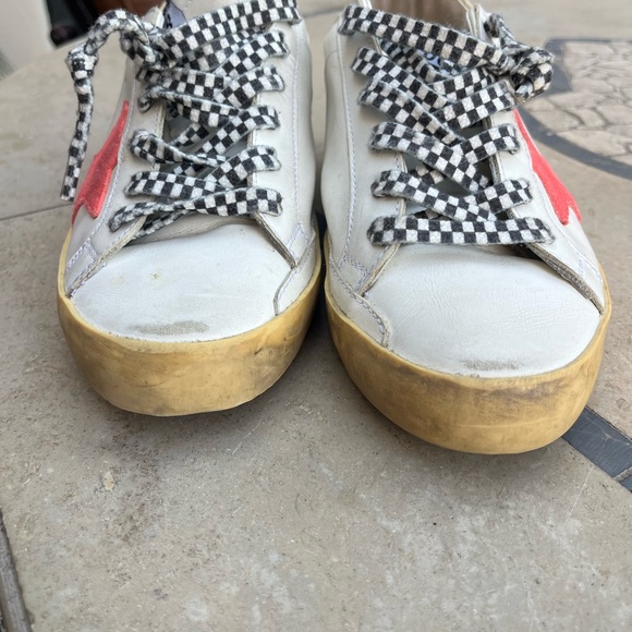 Authentic Golden Goose Superstar White Pink Star Leather Sneakers Size 38 - Picture 2 of 9